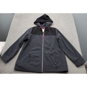 Old Navy‎ Jacket Womens XL Gray Fleece Long Sleeve Hooded Full Zipper Drawstring